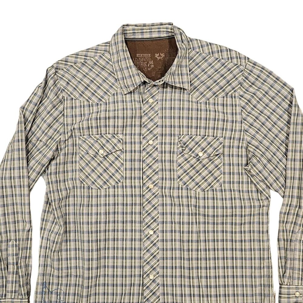 Old Navy Men's Live M VIP Access Long Sleeve Pearl Snap Western Shirt Size Large